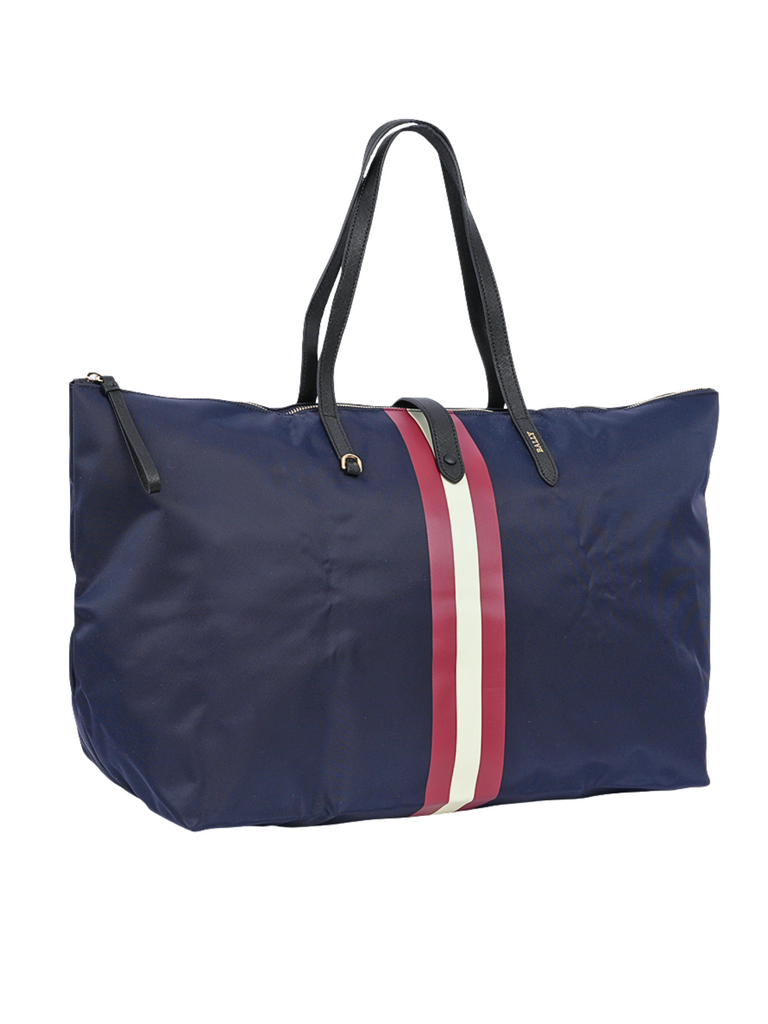 Bally-Foldable-Nylon-Tote-Bag-Navy