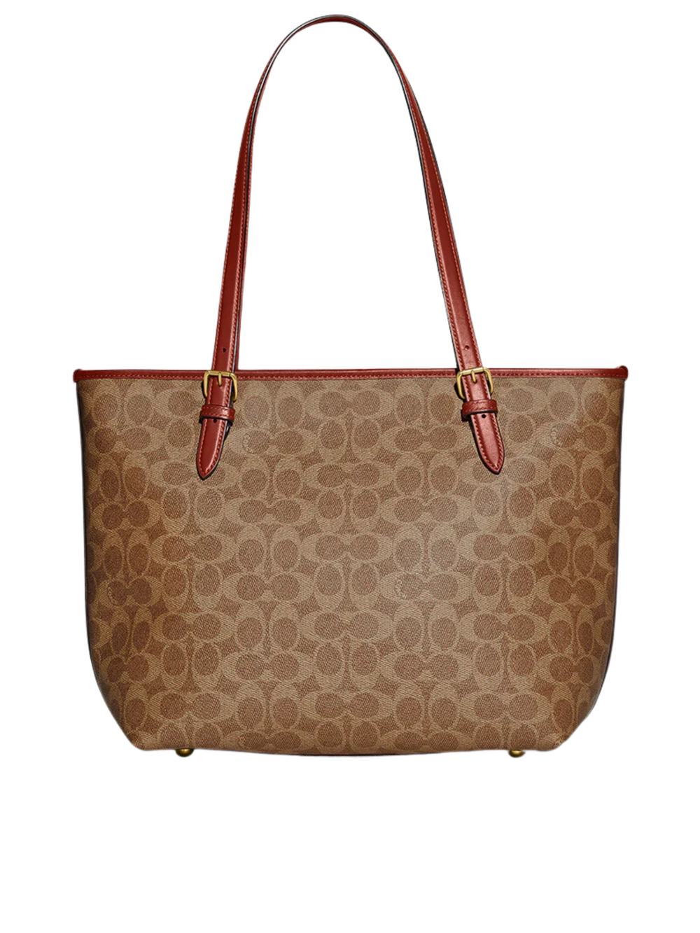 Belakang-Coach-Taylor-Tote-In-Signature-Canvas-Tan-Rust