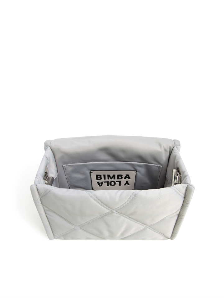 Bimba-Y-Lola-221BBNY1K.T2025-Small-Gray-Padded-Nylon-Crossbody-Bag-Balilene-dalam