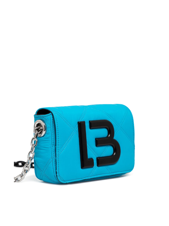 Bimba-Y-Lola-Extra-Small-Padded-Nylon-Flap-Bag-Neon-Blue-Balilene-samping