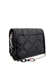 Bimba-Y-Lola-Large-Black-Padded-Nylon-Flap-Bag-Balilene-belakang_