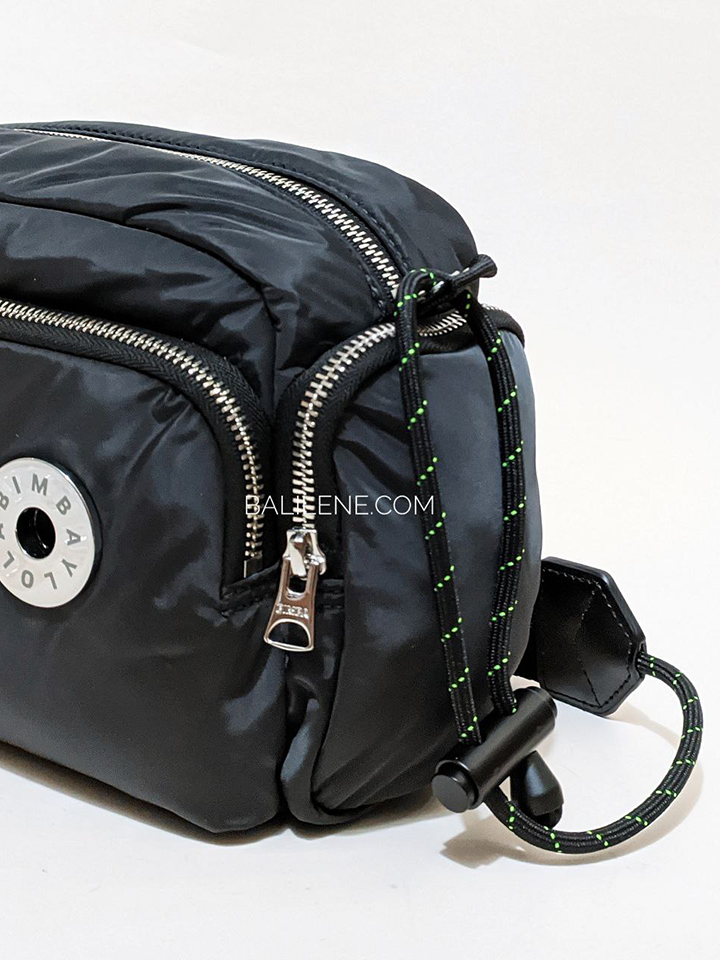 Bimba-Y-Lola-Medium-Anthracite-Nylon-Shoulder-Bag-Balilene-detail-samping