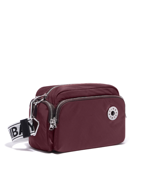 Bimba-Y-Lola-Medium-Nylon-Shoulder-Bag-Maroon-Balilene-depan