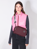 Bimba-Y-Lola-Medium-Nylon-Shoulder-Bag-Maroon-Balilene-onmodel