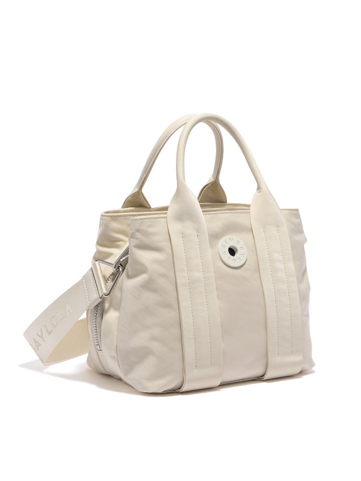 Bimba-Y-Lola-Nylon-Shopper-Bag-Medium-In-Off-White-Balilene-depan