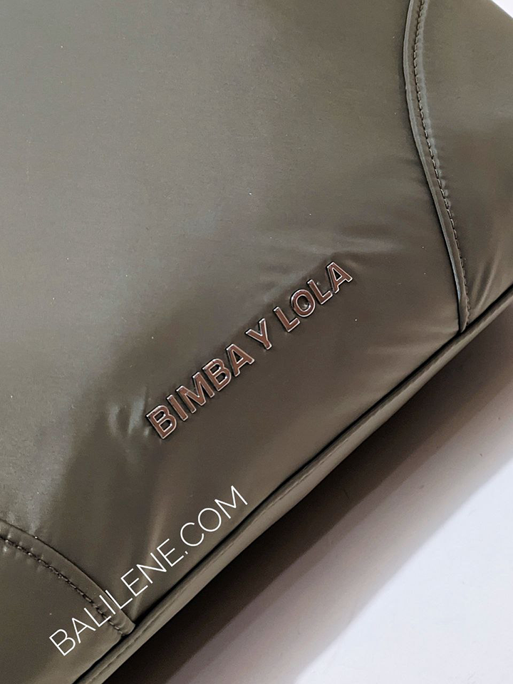 Bimba-Y-Lola-Nylon-Shopper-Large-Bag-Olive-detail-logo