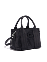 Bimba-Y-Lola-Small-Black-Nylon-Tote-Bag-with-Silver-Hardware