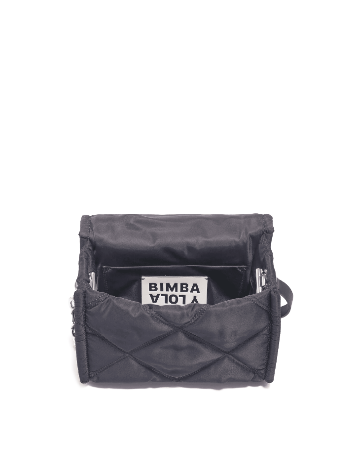  Bimba-Y-Lola-Small-Black-Padded-Nylon-Crossbody-Bag-With-Flap-Balilene-dalam