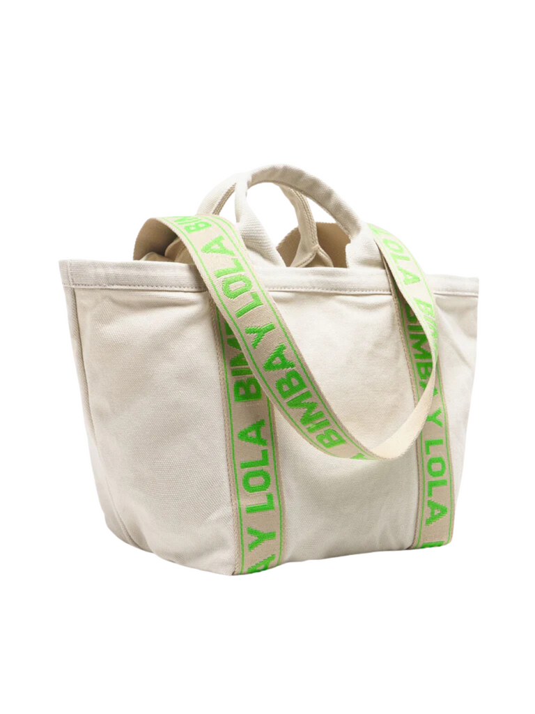 Bimba Y Lola Small Canvas Shopper Bag Tan – Balilene