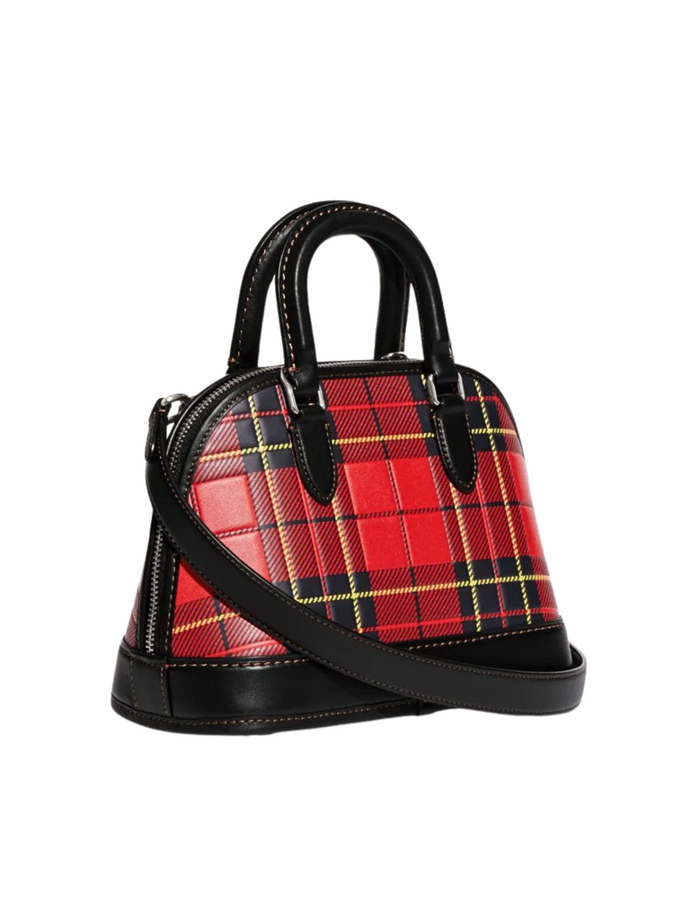 Coac-Revel-Bag-24-With-Plaid-Print-Sport-Red-Multi