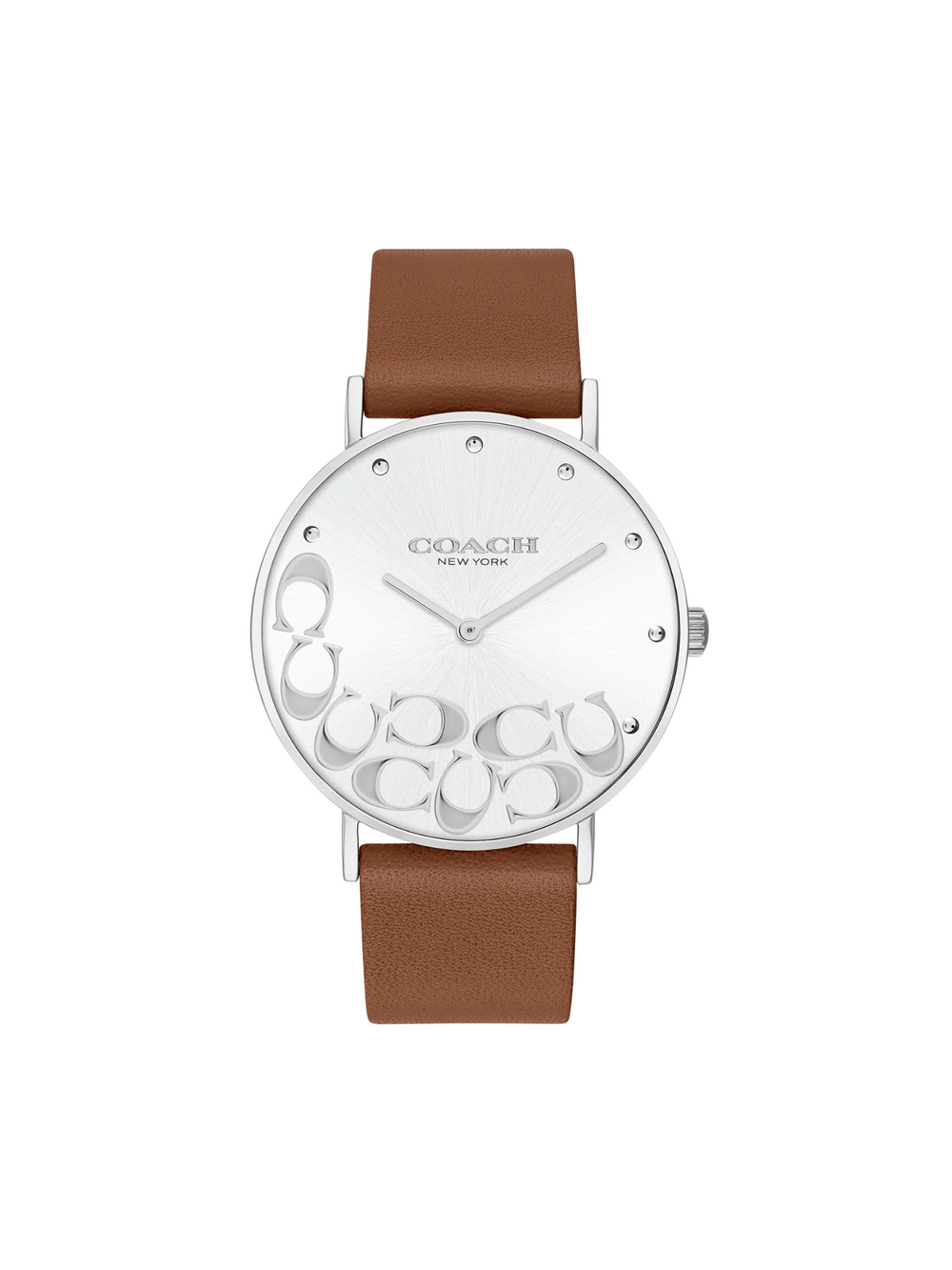 Coach-14503803-Perry-Brown-Leather-Silver-White-Dial-Women-s-Watch