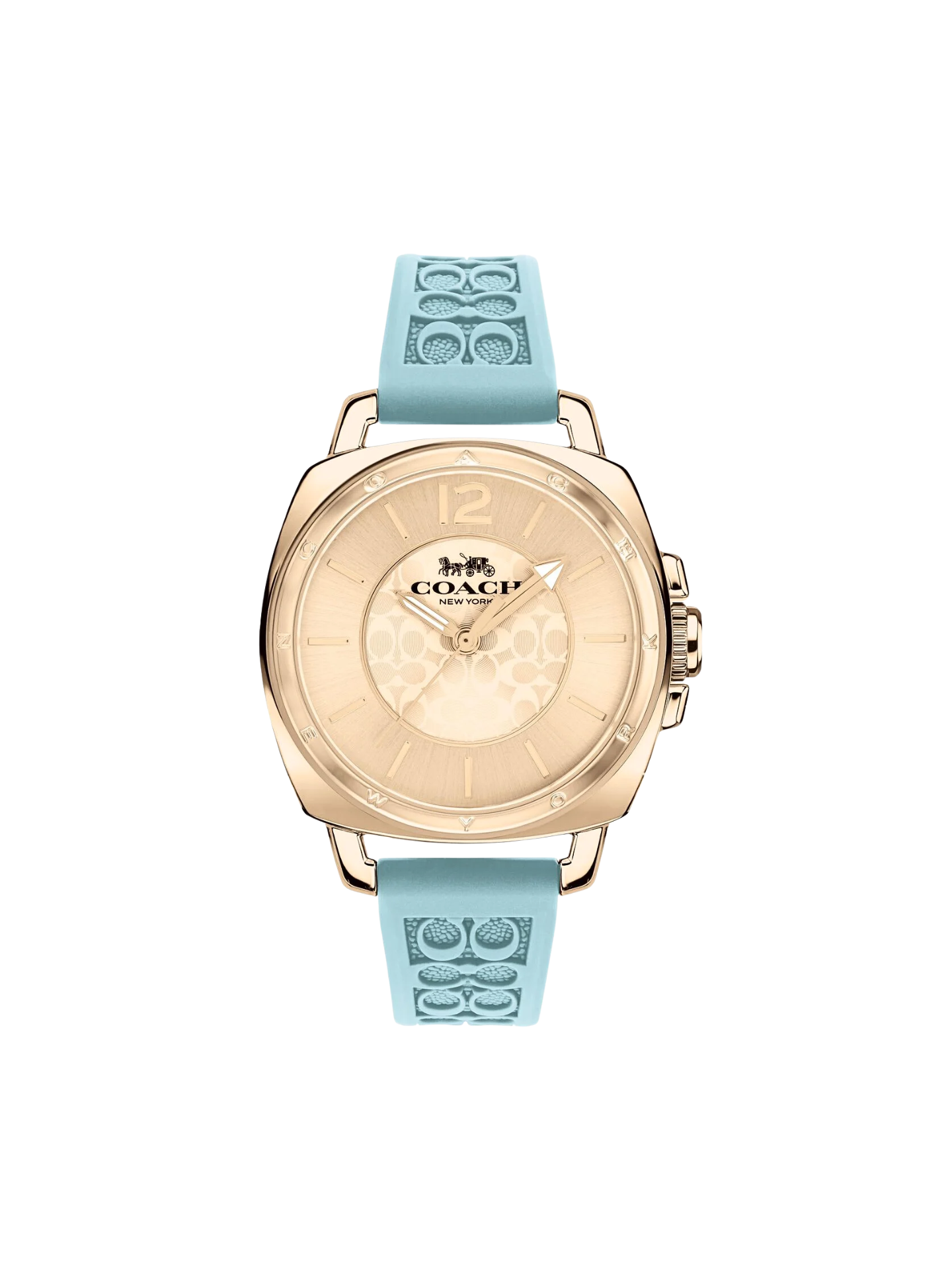 Coach-14503979-Signature-Embossed-Boyfriend-Rubber-Strap-Gold-Blue