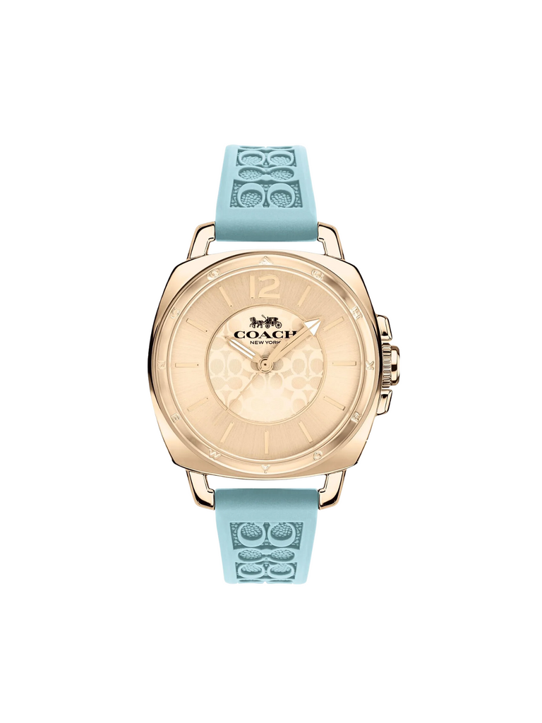 Coach-14503979-Signature-Embossed-Boyfriend-Rubber-Strap-Gold-Blue