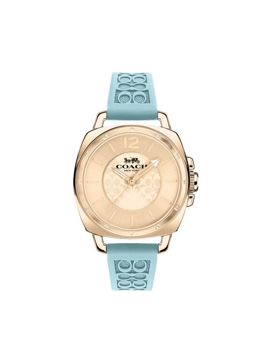 Coach-14503979-Signature-Embossed-Boyfriend-Rubber-Strap-Gold-Blue