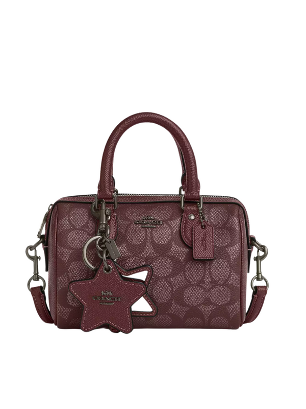 Coach-Boxed-Mini-Rowan-Crossbody-Bag-And-Mirror-Bag-Charm-Set-In-Signature-Canvas-Wine-Multi