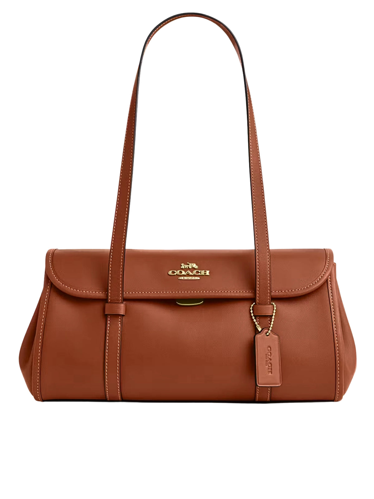 Coach-Bridget-Flap-Shoulder-Bag-Tan
