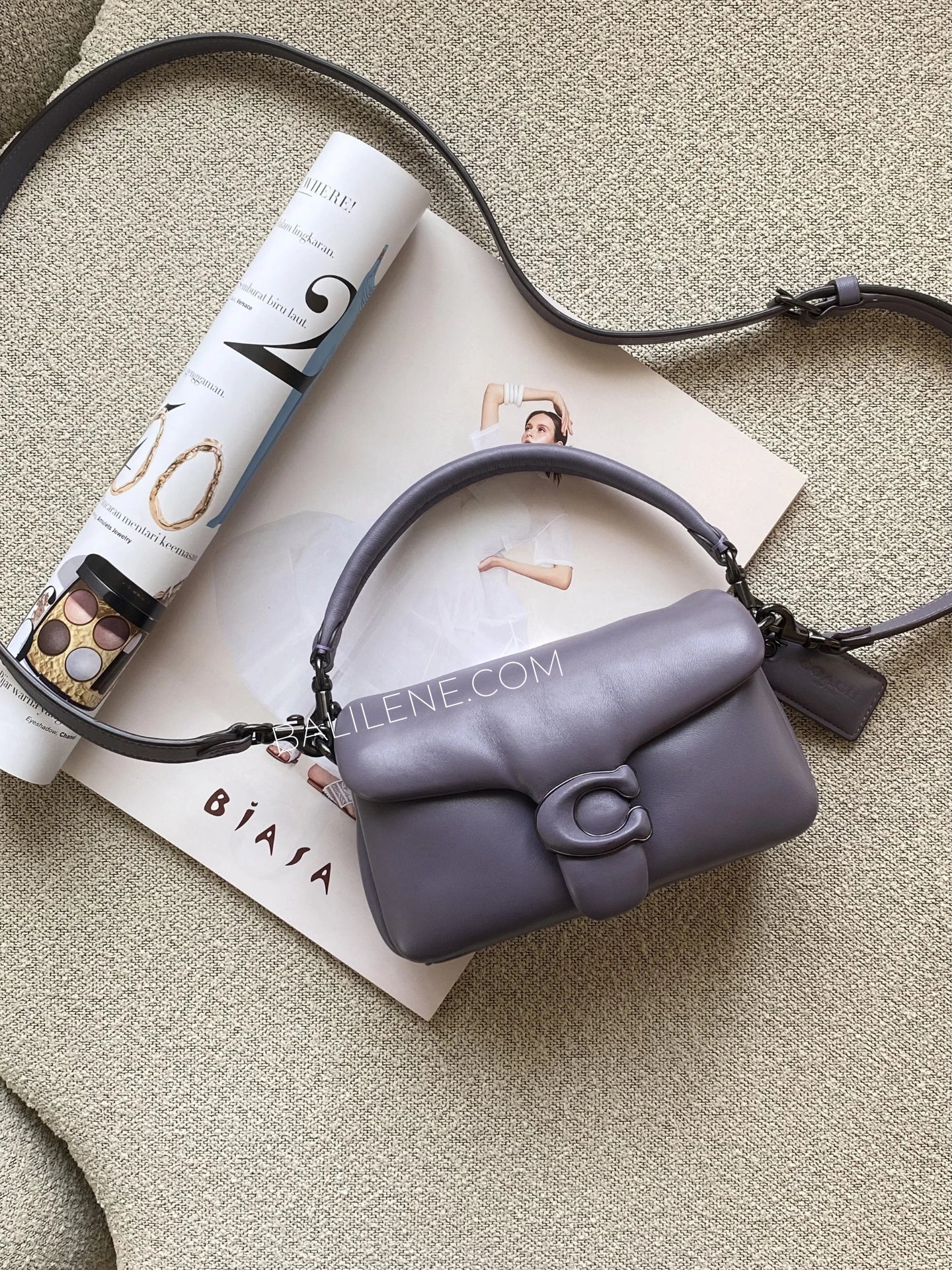 Coach Pillow Tabby Shoulder Bag 18 Vintage Purple