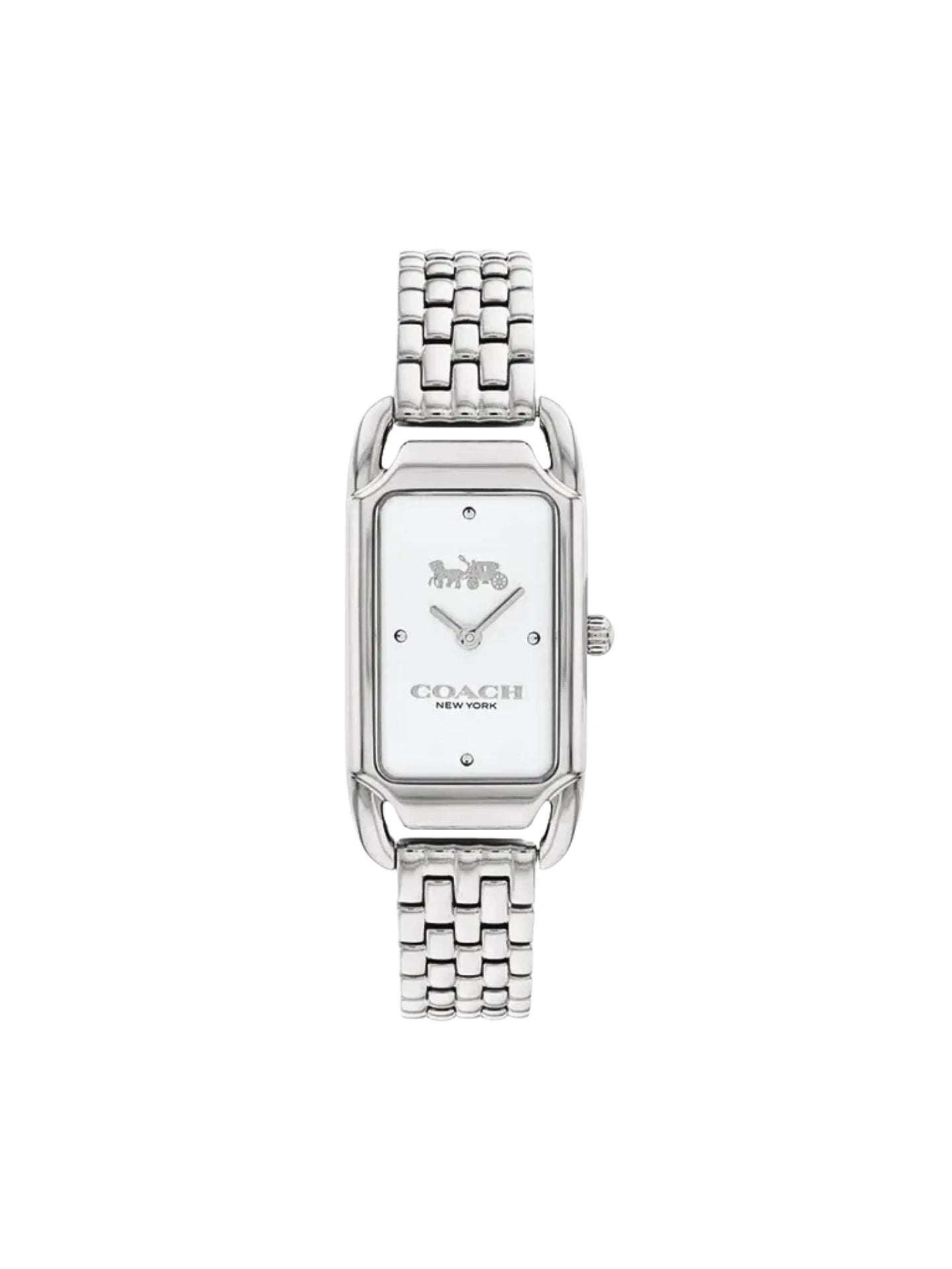 Coach-Cadie-Ladies-White-Dial-Silver-Stainless-Steel-Strap-Watch