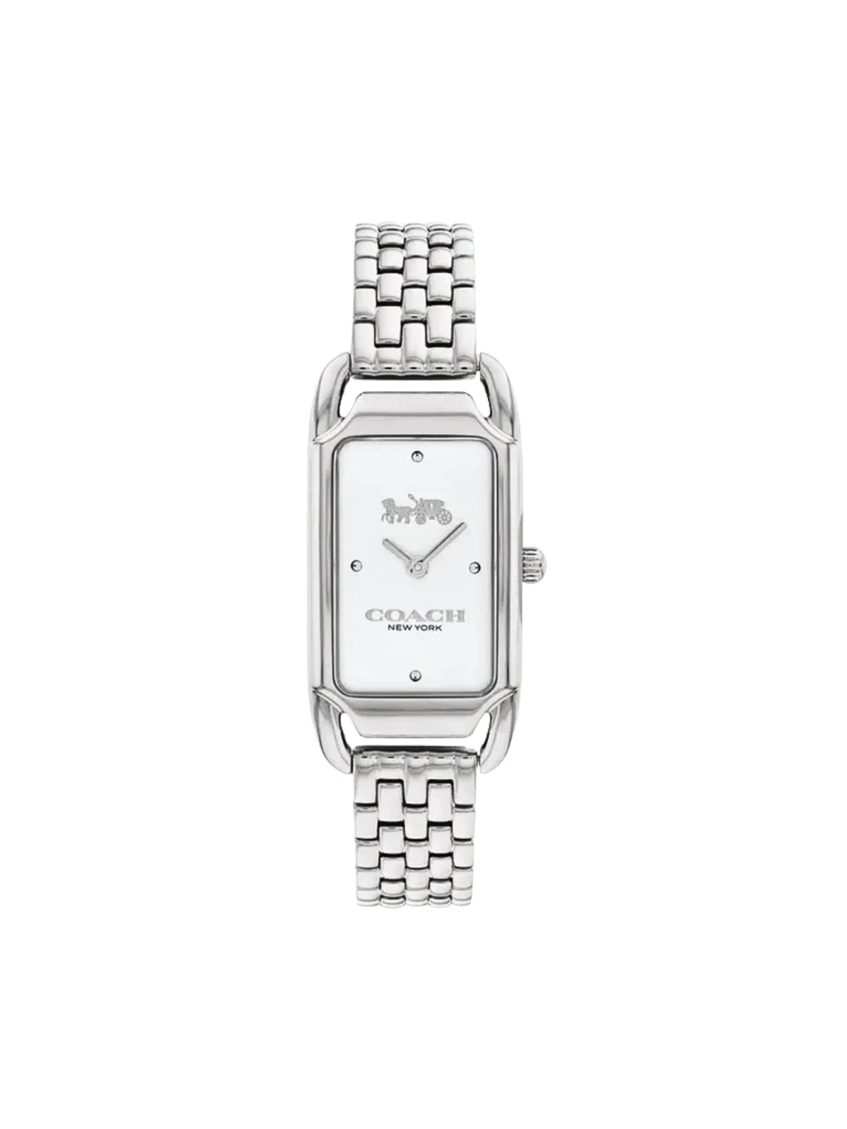 Coach-Cadie-Ladies-White-Dial-Silver-Stainless-Steel-Strap-Watch