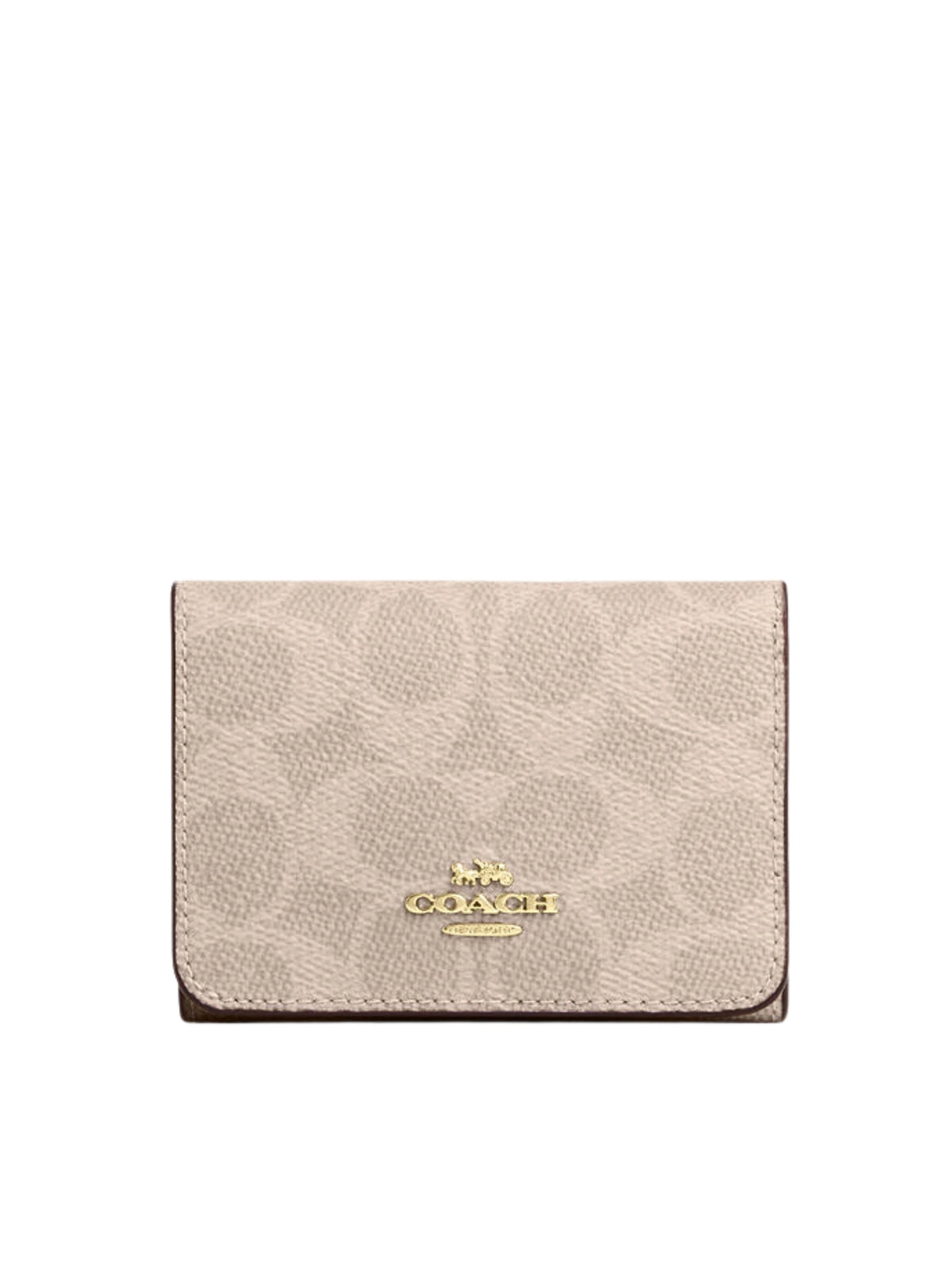 Coach-Card-Holder-Wallet-In-Blocked-Signature-Canvas-Sand-Tan