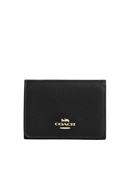 Coach-Card-Holder-Wallet-In-Signature-Canvas-Walnut-Black