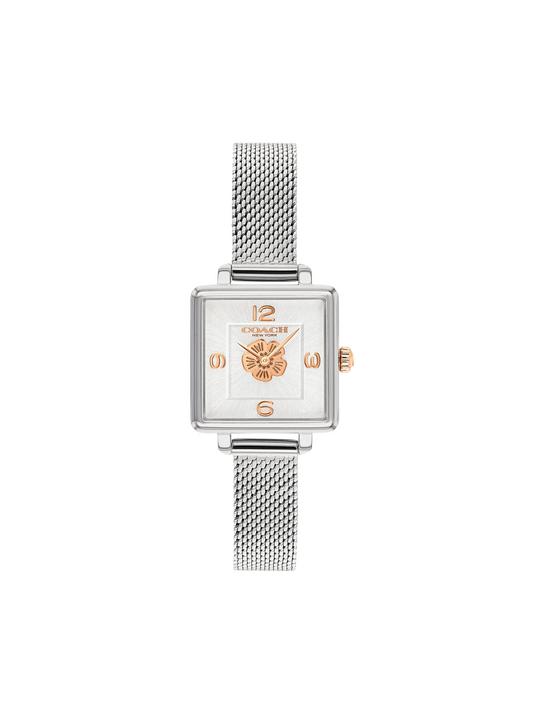 Coach-Cass-Ladies-Dial-Stainless-Steel-Strap-Watch-Silver