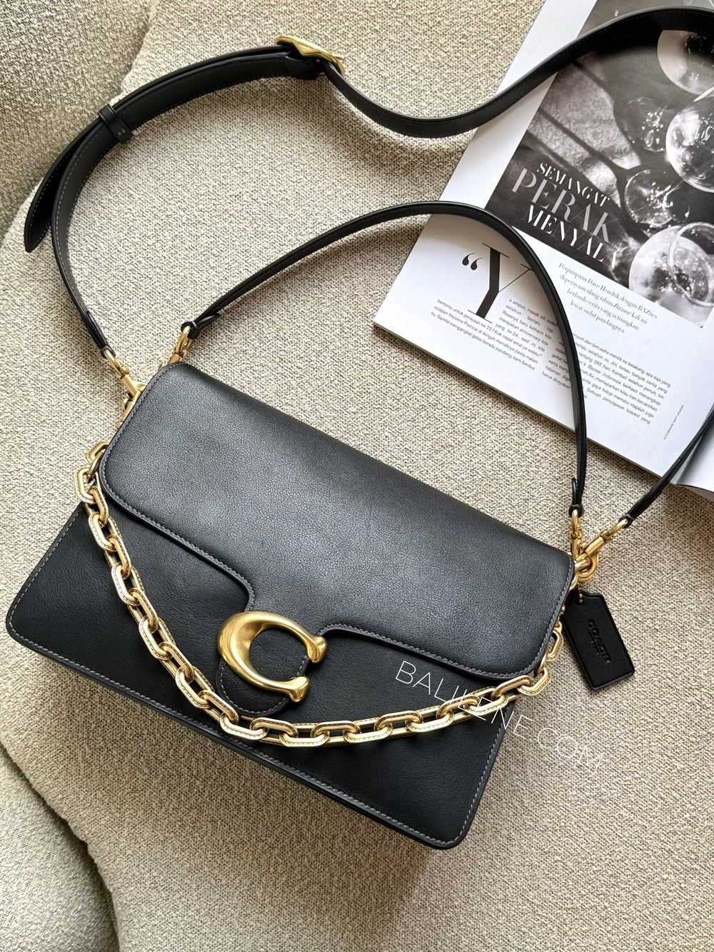 Coach-Chain-Tabby-Shoulder-Bag-30-Black-balilene