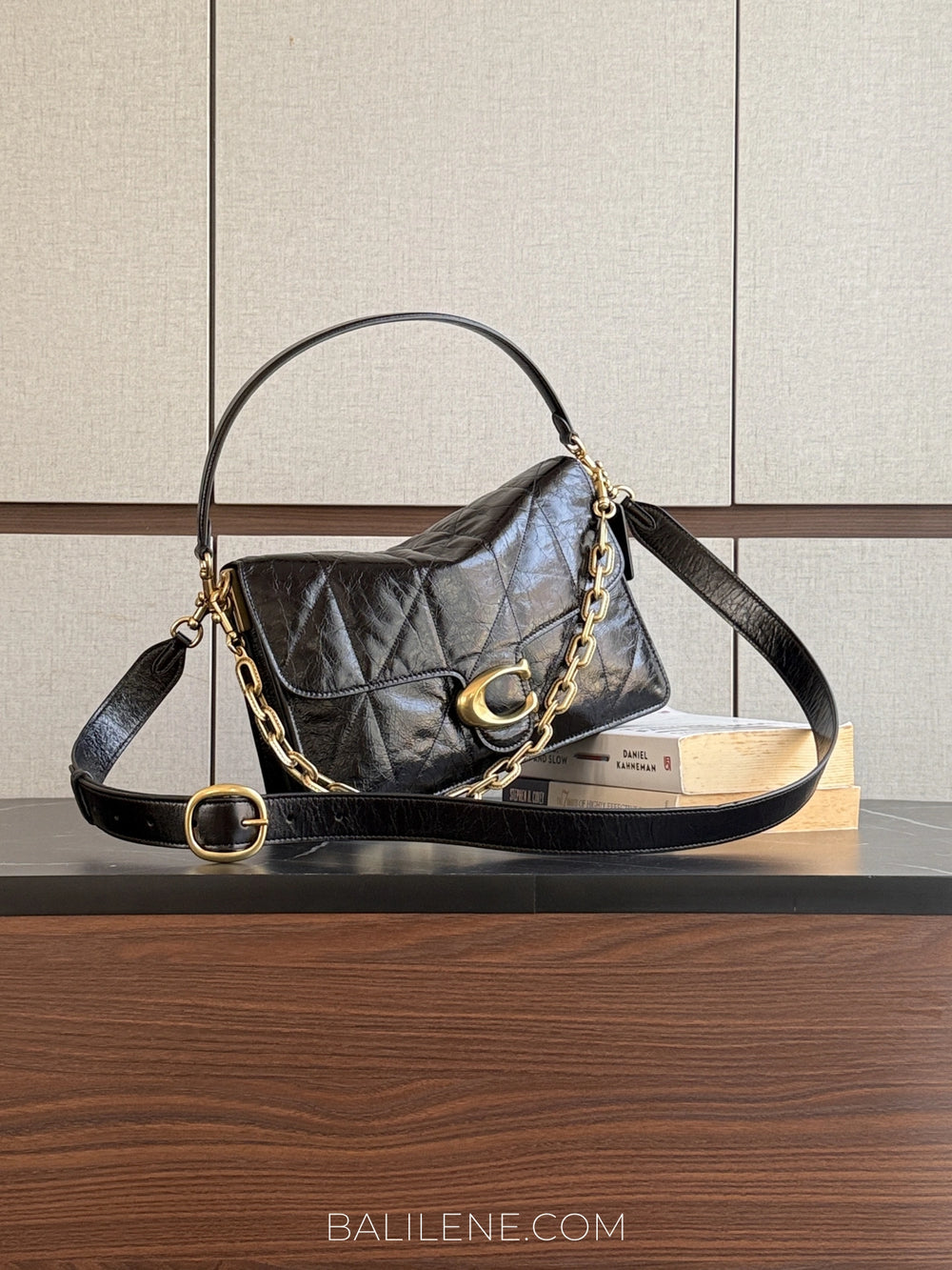 Coach-Chain-Tabby-Shoulder-Bag-30-With-Quilting-Black-balilene