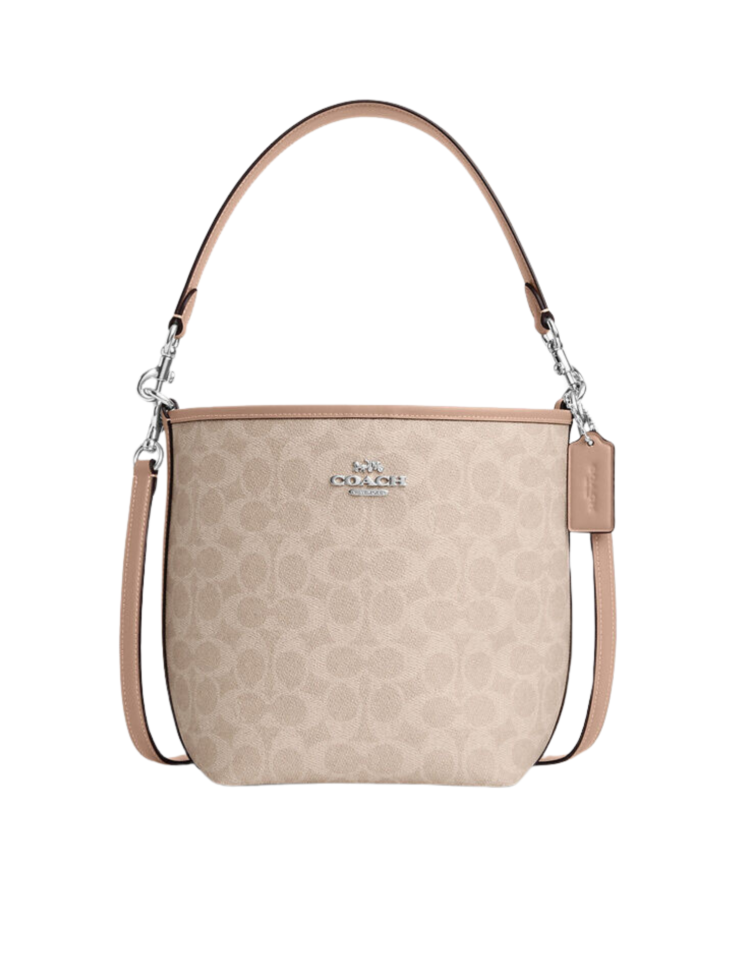Coach City Bucket Bag In Signature Canvas Tan Sand Taupe