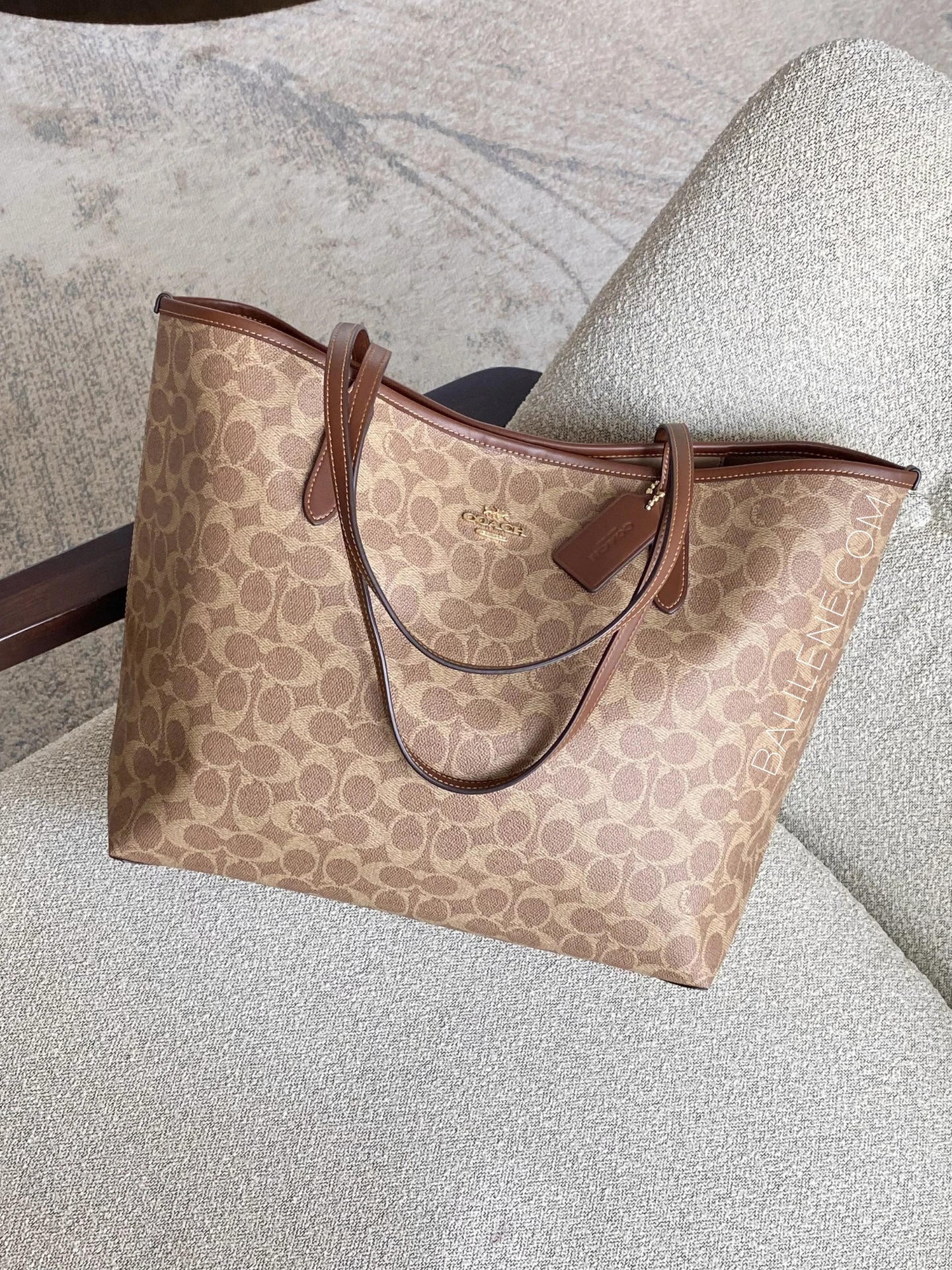 Coach-City-Tote-Bag-In-Signature-Canvas-Tan-Brown-balilene