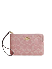 Coach-Corner-Zip-Wristlet-In-Signature-Denim-Light-Pink