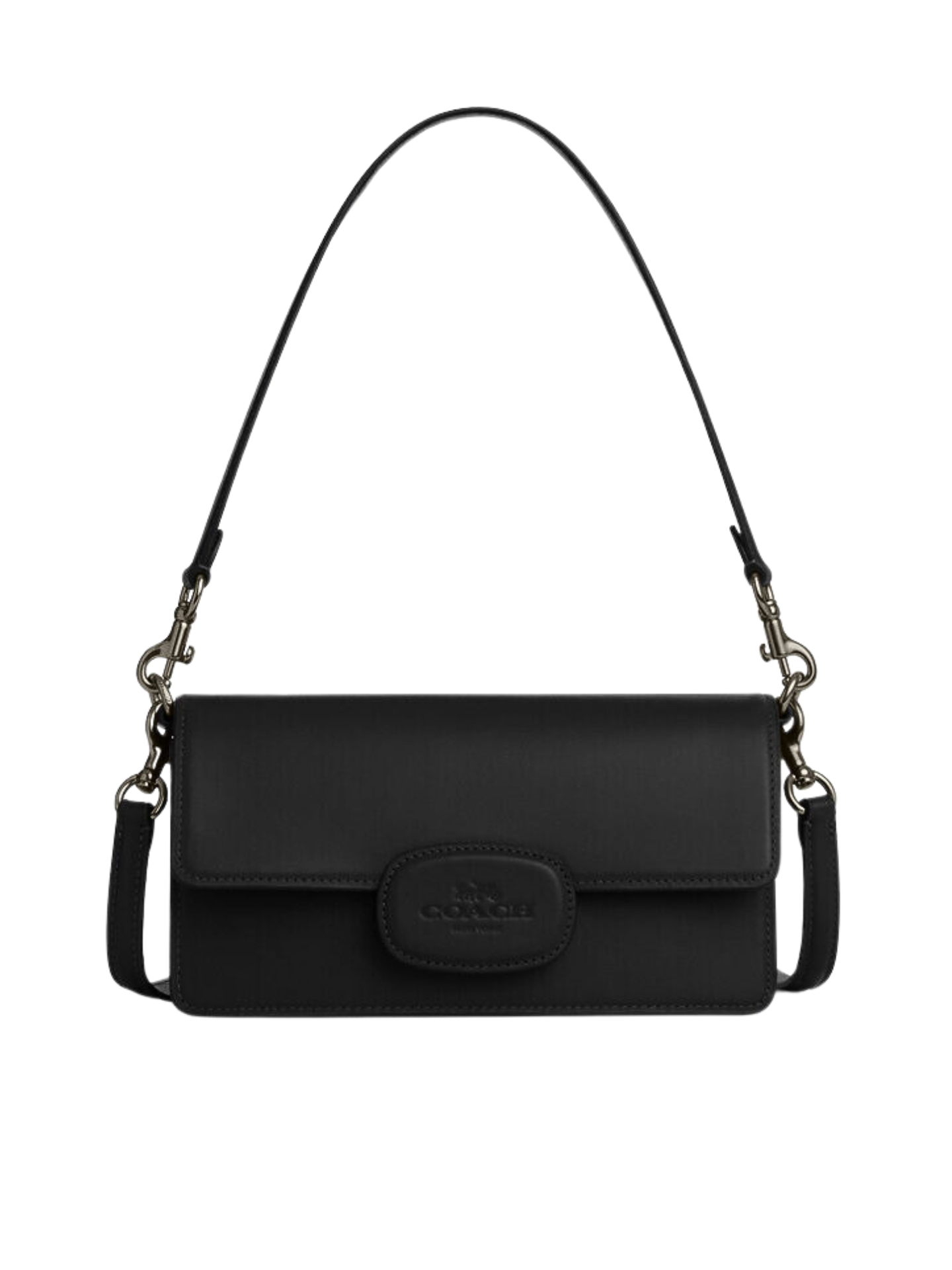 Coach-Eliza-Flap-Crossbody-Bag-Black