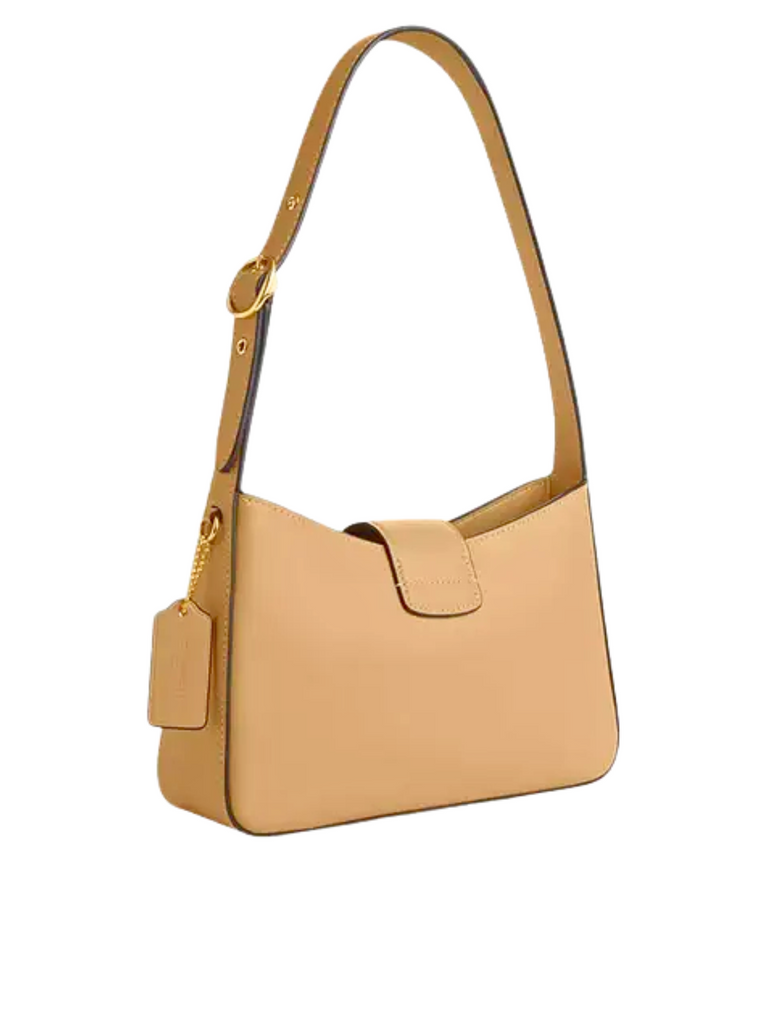 Coach-Eliza-Shoulder-Bag-Leather-Covered-Closure-Tan