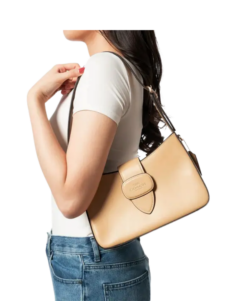 Coach-Eliza-Shoulder-Bag-Leather-Covered-Closure-Tan