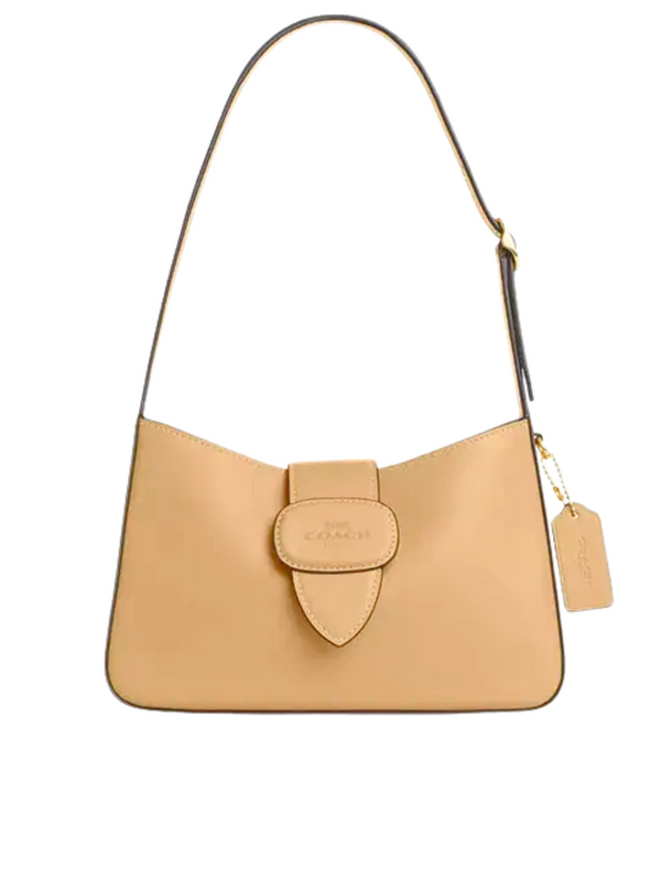 Coach-Eliza-Shoulder-Bag-Leather-Covered-Closure-Tan