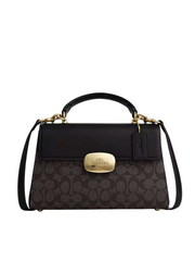 Coach-Eliza-Top-Handle-Bag-In-Signature-Canvas-Walnut-Black