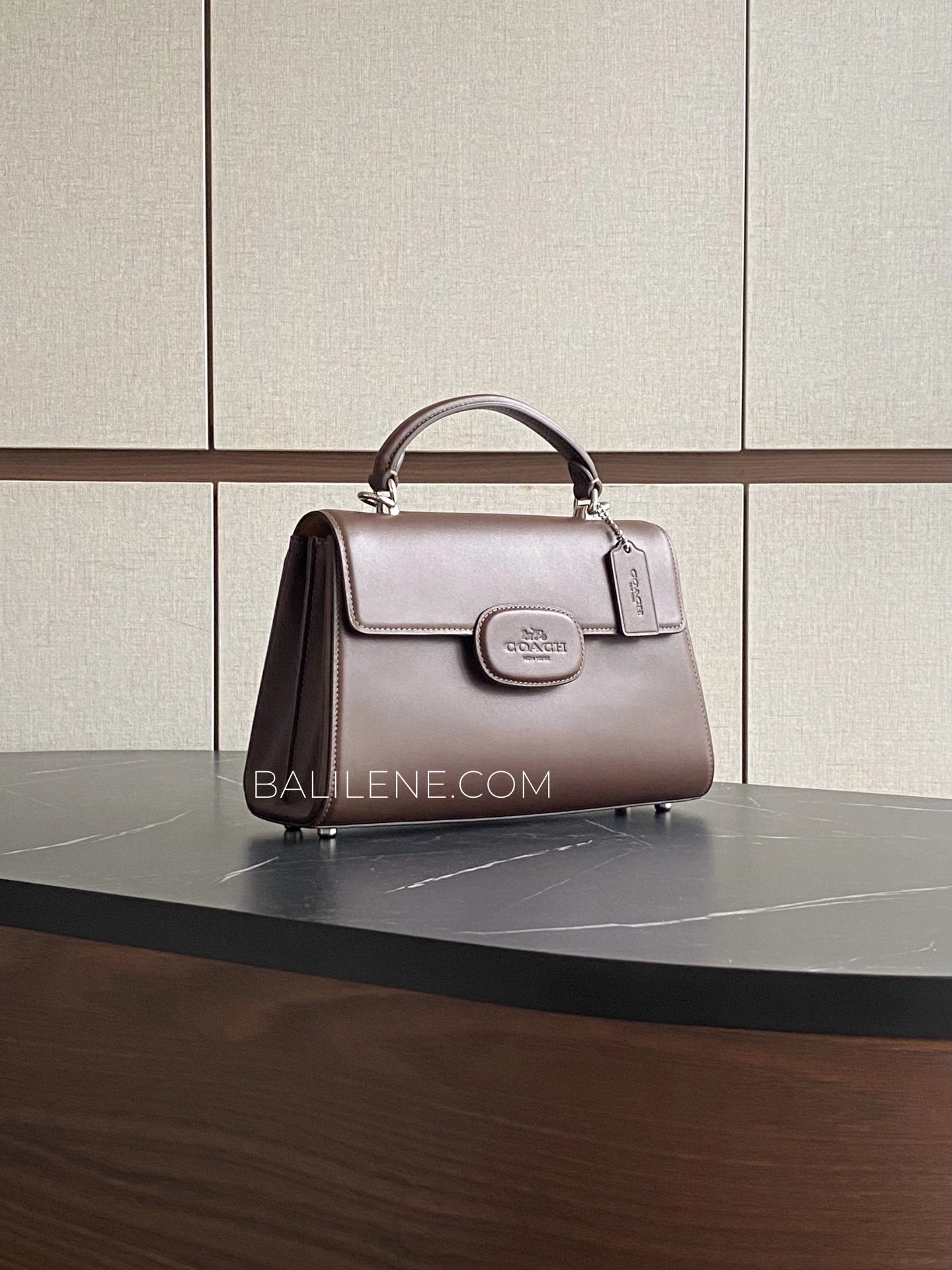 Coach-Eliza-Top-Handle-Bag-Maple-balilene