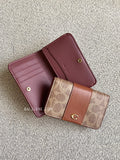 Coach-Essential-Slim-Card-Case-In-Signature-Canvas-Tan-Caramel-balilene
