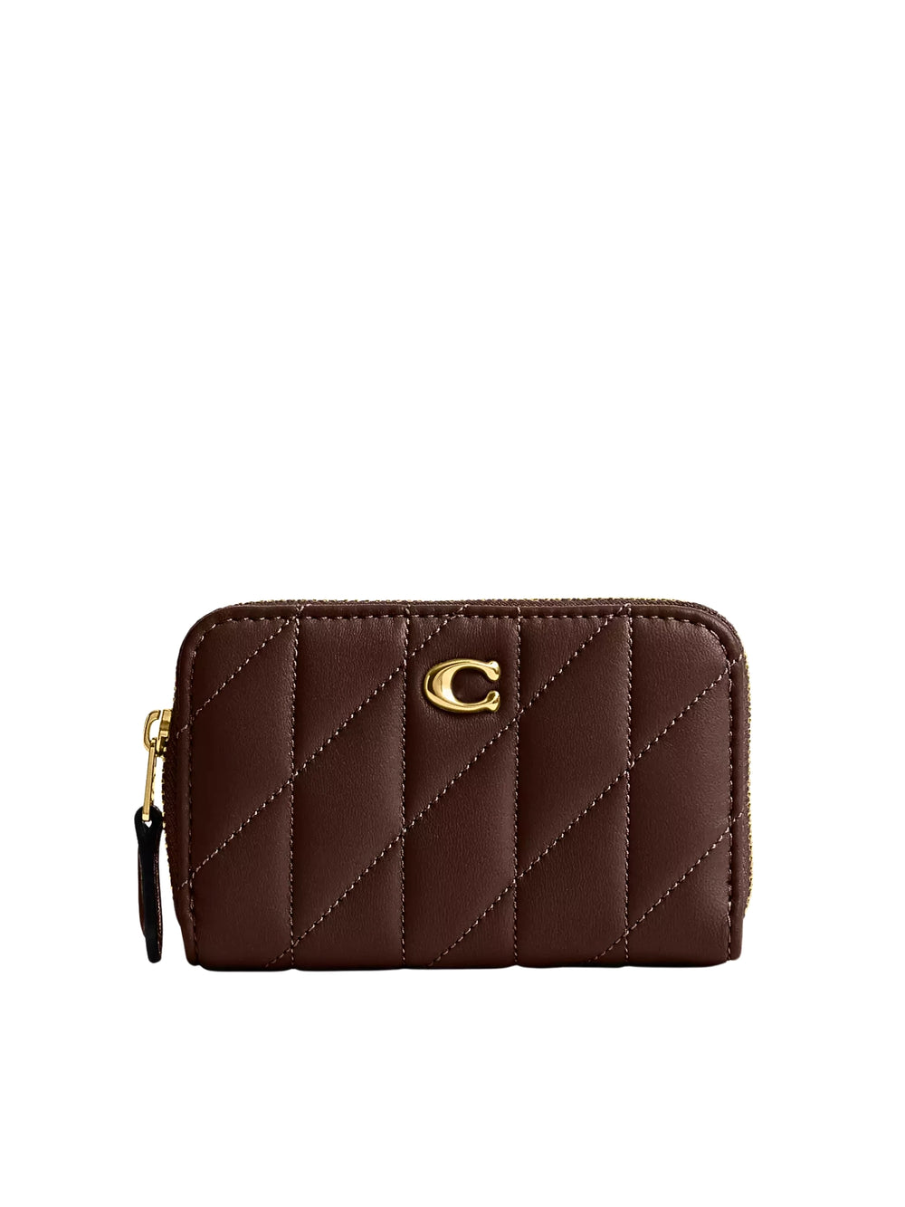 Coach-Essential-Small-Zip-Around-Card-Case-With-Pillow-Quilting-Maple