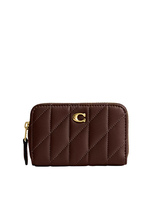 Coach-Essential-Small-Zip-Around-Card-Case-With-Pillow-Quilting-Maple