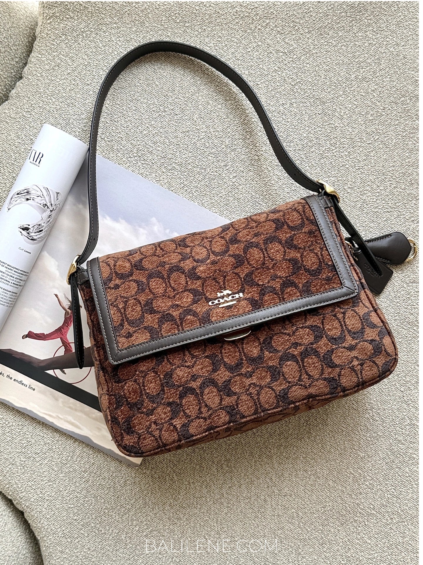 Coach-Etta-Flap-Bag-In-Signature-Chenille-Truffle-balilene