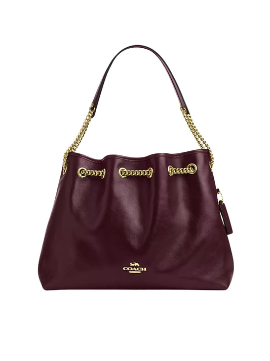 Coach-Evelyn-Shoulder-Bag-Dark-Wine