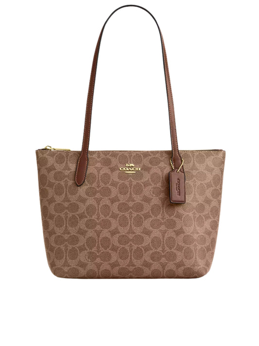 Coach-Fiona-Zip-Tote-Bag-In-Signature-Canvas-Tan-Brown