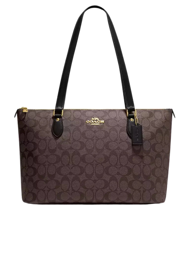      Coach-Gallery-Tote-Bag-In-Signature-Canvas-BrownBlack