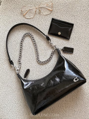 Coach-Juliet-Shoulder-Bag-25-Silver-Black-balilene