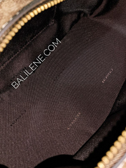 Coach Lane Satchel With Signature Canvas Blocking Tan Chalk