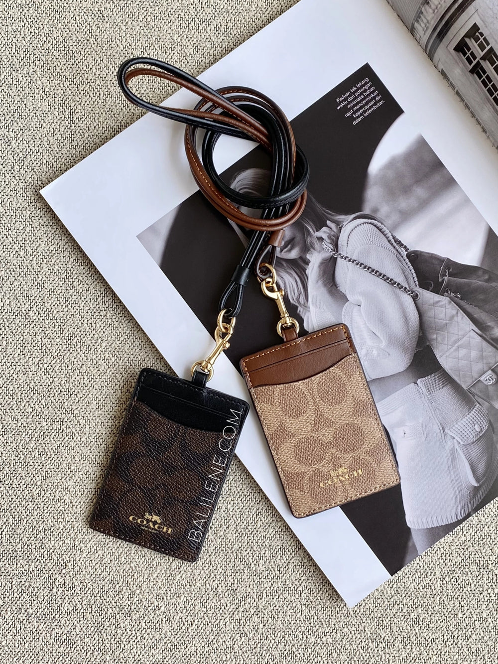 Coach-Lanyard-In-Signature-Canvas-Tan-Brown-and-Walnut-Brown-balilene