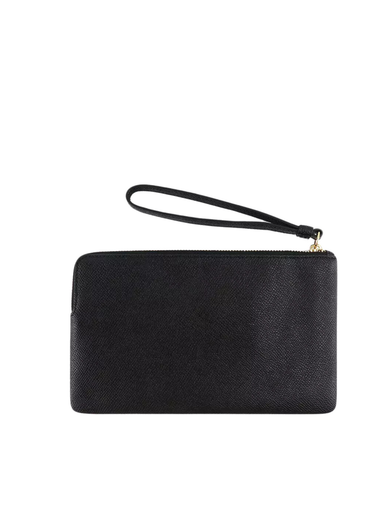 Coach-Large-Corner-Zip-Wristlet-Black