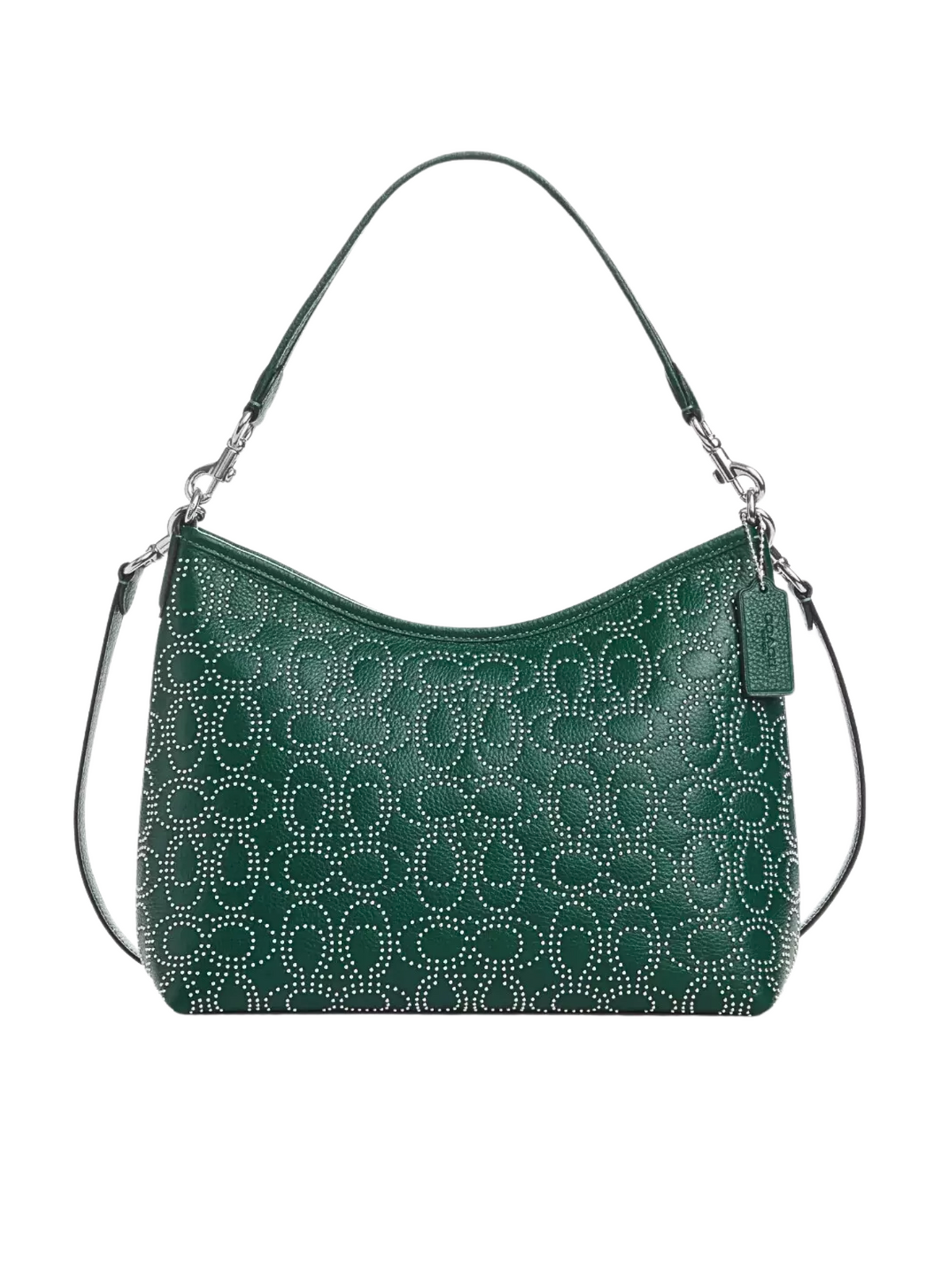 Coach-Laurel-Shoulder-Bag-With-Signature-Rivets-Emerald-Green