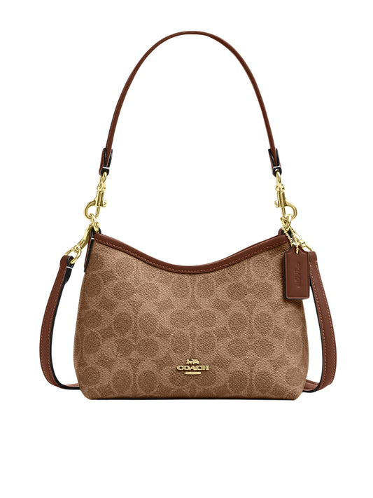 Coach-Laurel-Small-Shoulder-Bag-In-Signature-Canvas-Tan-Brown